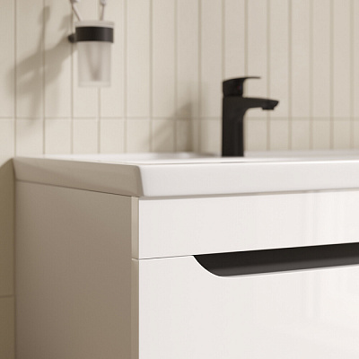 Тумба с умывальником, подвесная, 80 см, белый, Iddis Ray, RAY80W0i95K подходит умыв. 4078000i28