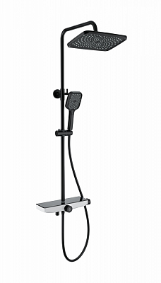 Душевая система с термостатом Wonzon & Woghand ThermoKlick, Черный матовый WW-B3098-A-MB