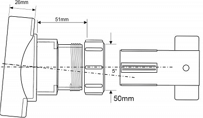 Переходный элемент с 110 х 50 под компрессионное соединение MCALPINE BOSSCONN110-50-GR