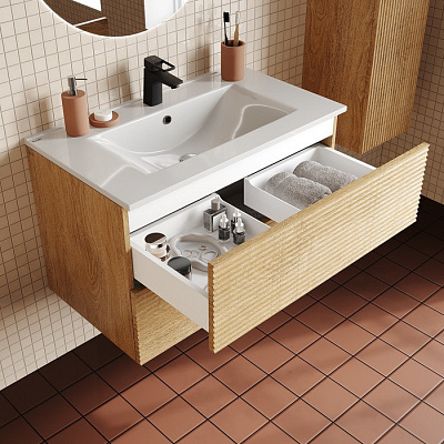 Тумба с умывальником подвесная Iddis Bild 80 см BIL80V0i95K