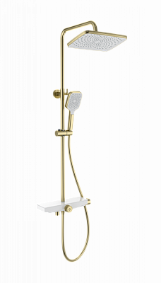 Душевая система с термостатом Wonzon & Woghand ThermoKlick, Брашированное золото WW-B3098-A- BG