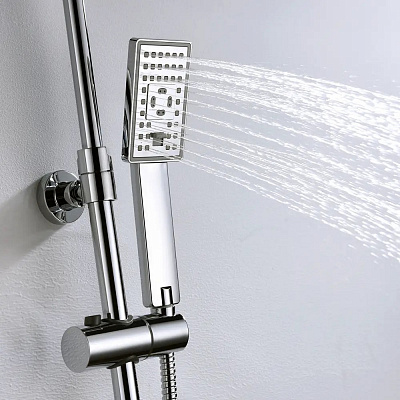 Душевой комплект со смесителем для ванны, 80/115 x 55,1 см WasserKRAFT A17701 (Ливневый дождь)