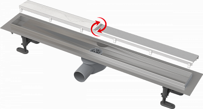 Водоотводящий желоб с двухсторонней решеткой AlcaPlast APZ13-DOUBLE9-850