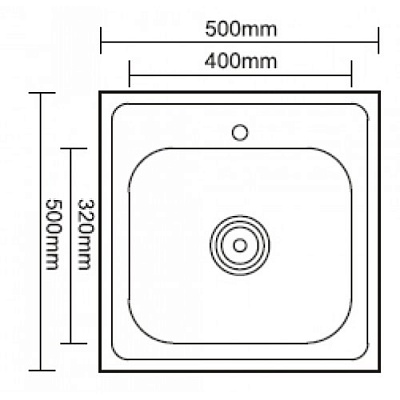 Мойка Ledeme L75050 50*50 матовая