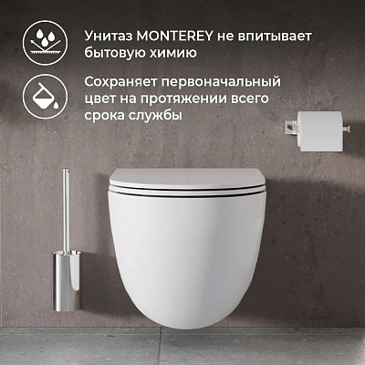 Унитаз подвесной MONTEREY LT-093E-UQ3 торнадо (крепеж, сиденье в комплекте)