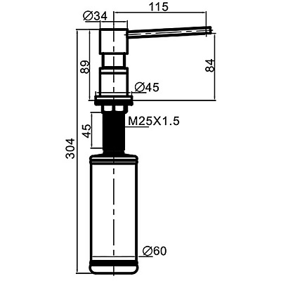 Дозатор латунь/хром 300м Gappo G402
