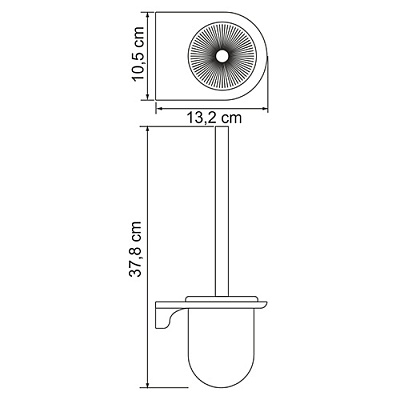 Щетка для унитаза подвесная WasserKRAFT Kammel K-8327 хром