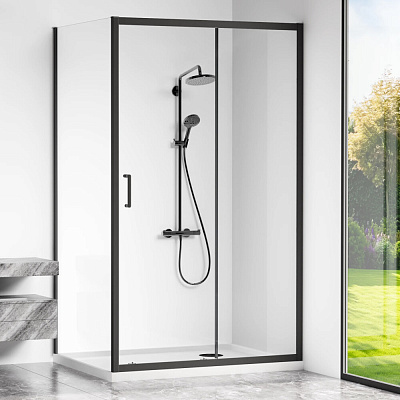 Дверь в нишу GoodDoor Cube WTW-140-C-B 140 черный КУ00029