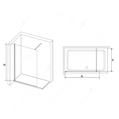 Перегородка для душа RGW WA-010