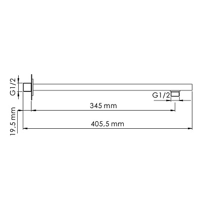 Настенный излив для ванны WasserKRAFT A350 покрытие никель 405,5мм