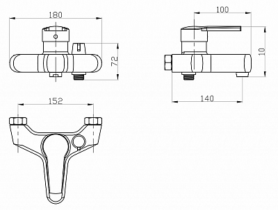 Смеситель для ванны РМС SL50-009E