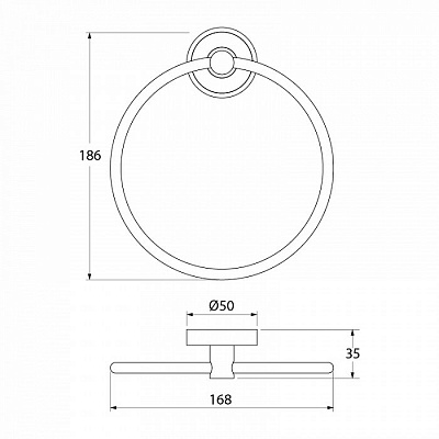 Полотенцедержатель кольцо Iddis Calipso CALSBO0i51