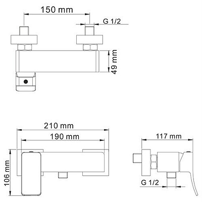 Смеситель для душа WasserKRAFT Aller 1062