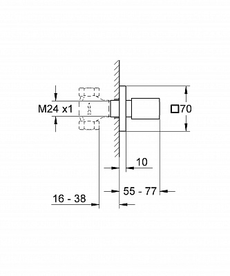 Панель для скрытого вентиля GROHE EUROCUBE 19910000