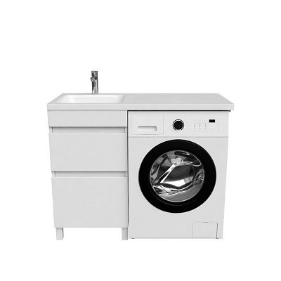 Тумба с раковиной для стиральной машины IDDIS Optima Home 110 см OPH11LBi95K
