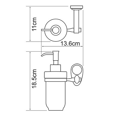 Дозатор жидкого мыла WasserKRAFT K-9299C