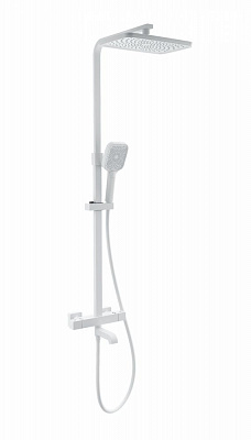 Душевая система с термостатом Wonzon & Woghand STAY 3, Белый матовый WW-B3026-T1-MW