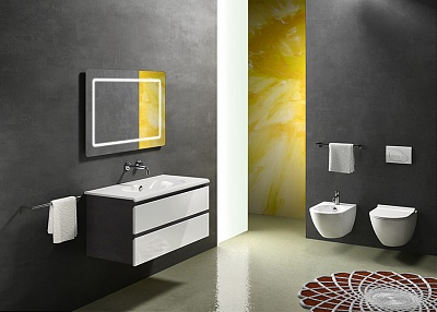 Тумба с раковиной INOVA SFERA 100, цвет Rovere tabacco