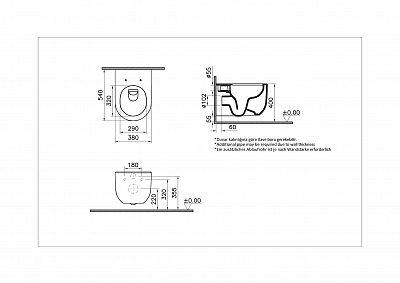 Унитаз подвесной Vitra Liquid Rim-eX 7321B403-0075