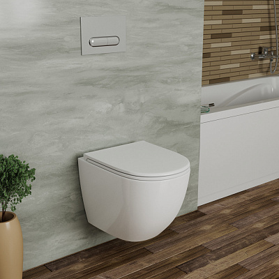 Унитаз подвесной безободковый D&K Matrix DT1396516