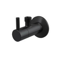 Угловой вентиль с фильтром 1/2"*3/8", черный-мат AlcaPlast ARV001-BLACK