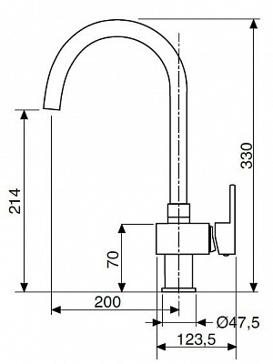 Смеситель для раковины CEZARES UNIKA-LSM2 UNIKA-LSM2-NOP-W0