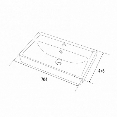 Тумба с раковиной IDDIS Custo 70 белый CUS70W0i95K