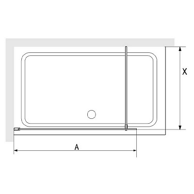 Душевая перегородка 100*195 RGW WA-08-B Чёрный/Ribbed/8 мм (Easy)06100810-154