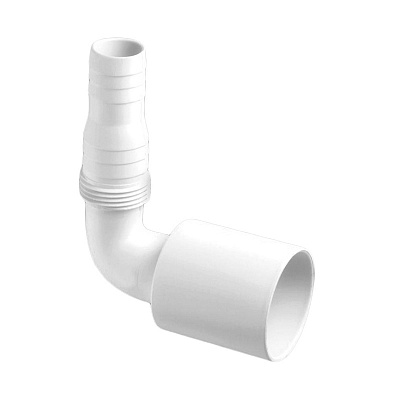 Адаптер под углом 90 для подключения слива бытовой техники, выход 32 мм, белый McALPINE	MRWMF32-90