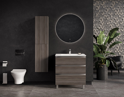 Тумба под раковину Roca The Gap 80 городской дуб 3 ящика A857406402