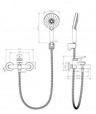 Смеситель для ванны Lemark Minima LM3814C
