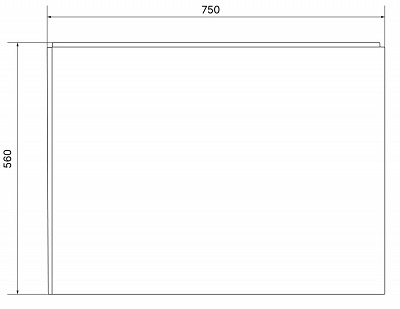Панель для ванны торцевая FLAT 75R 1Marka