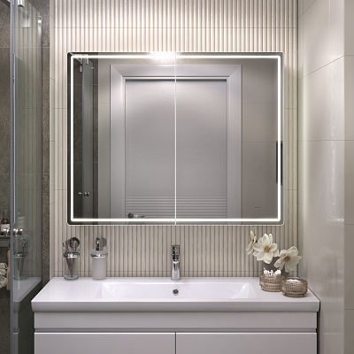 Зеркальный шкаф VIGO Geometry 1000 с LED подсветкой