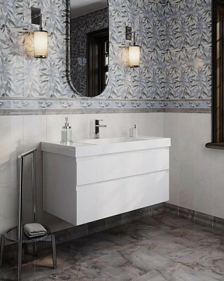 Раковина CUBO подвесная мебельная 100 см, белая глянцевая Kerama Marazzi CU.wb.100