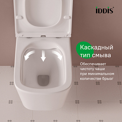 Унитаз подвесной безободковый Iddis Bild BILRNSEi25
