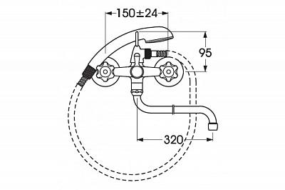 Смеситель для ванны Vidima ВИТ BA155AA/B9751AA