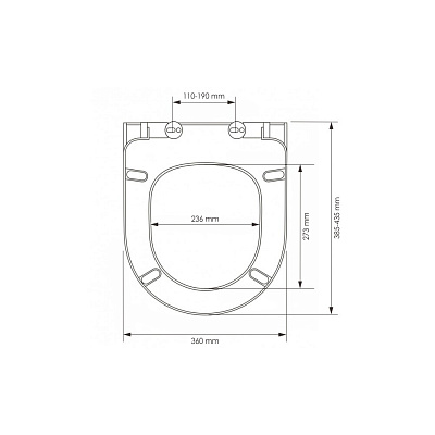 Унитаз с крышкой WasserKRAFT Mindel 2 в 1 H002.E034