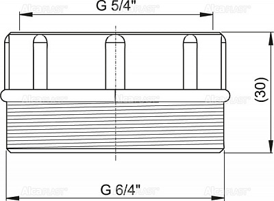 Переходник AlcaPlast S0556-ND 5/4" × 6/4"