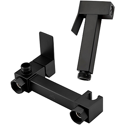 Гигиенический душ со смесителем Frap F7504-6 чёрный