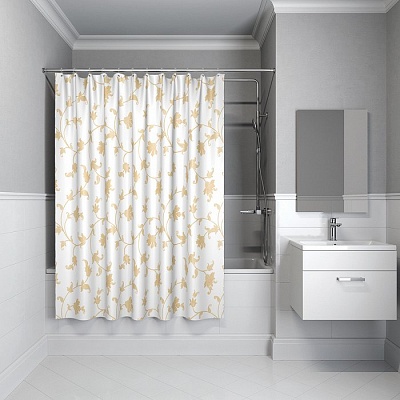 Штора для ванной комнаты Iddis 200*200 см  elegant gold SCID131P