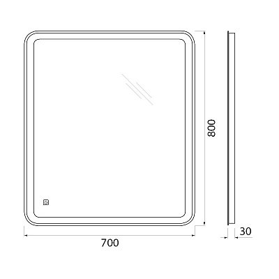 Зеркало BelBagno SPC-MAR-700-800-LED-TCH