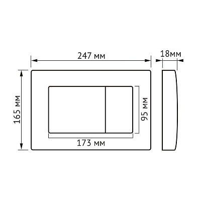 Инсталляция BERGES Аtom 410 кнопка черная Soft Touch 040332