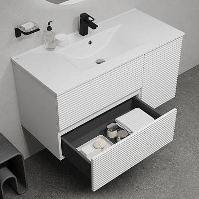 Тумба с умывальником (0131000i28) подвесная 100 см, белый, IDDIS Bild BIL10W0i95K