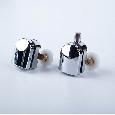 966D23C6DZ Ролик для душевой зоны двойные, 2 верхних + 2 нижних, стекло 5-6 мм, пластик, хром