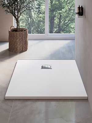 Душевой поддон 110х80 RGW ST-0118W Белый Прямоугольный Ø 90 мм Каменный 16152811-01