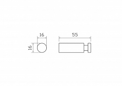Крючок для ванной Wonzon & Woghand EASY, Темный графит WW-8105-2-BGM