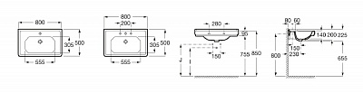 Раковина универсальная Roca Carmen 80х50 3270A0000