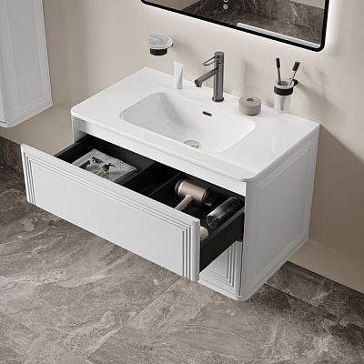 Тумба подвесная с раковиной (0108000i28) 80 см, белый, Iddis Oxford Neo OXN80W0i95K