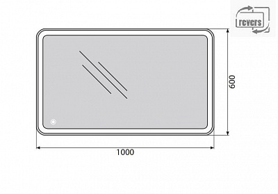Зеркало BelBagno SPC-MAR-1000-600-LED-TCH
