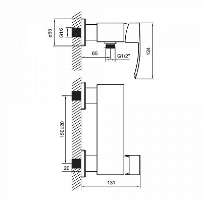 Смеситель для душа IDDIS Perfection CA33160CK